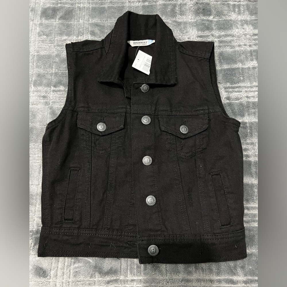 Black Denim Vest